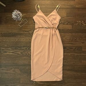 Peach Stretch Bodycon Mini